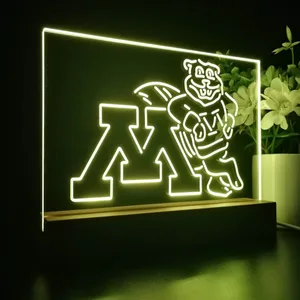 Minnesota Golden Gophers Logo LED Desk Light
