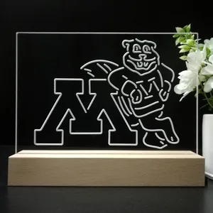 Minnesota Golden Gophers Logo LED Desk Light