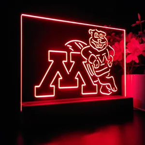 Minnesota Golden Gophers Logo LED Desk Light