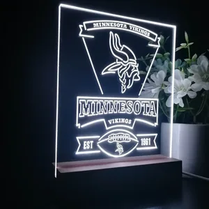 Minnesota Vikings EST 1961 LED Desk Light