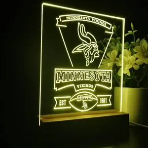 Minnesota Vikings EST 1961 LED Desk Light