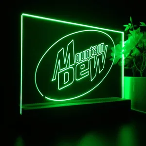 Mountain Dew Logo LED Desk Light