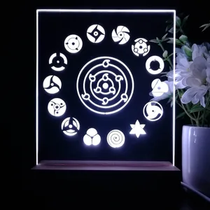 Naruto Akatsuki Sasuke Kakashi Sharingan LED Desk Light