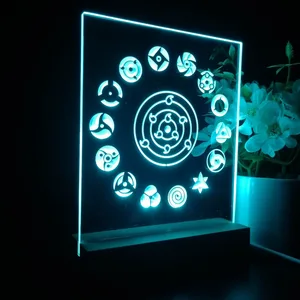Naruto Akatsuki Sasuke Kakashi Sharingan LED Desk Light