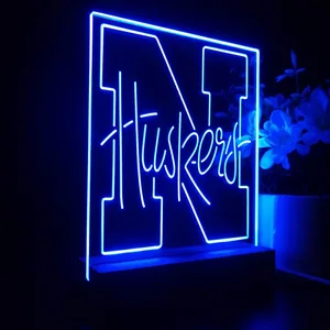 Nebraska Cornhuskers Logo LED Desk Light