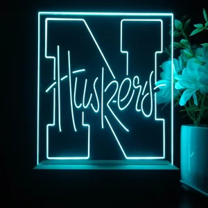 Nebraska Cornhuskers Logo LED Desk Light