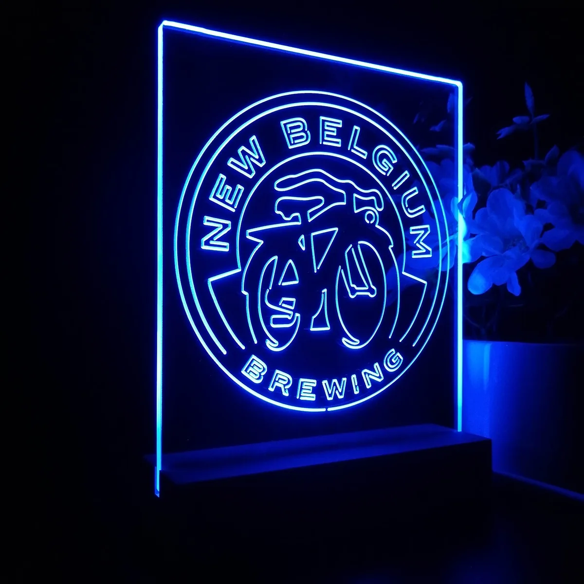 New Belgium Brewing Fat Tire Logo LED Desk Light