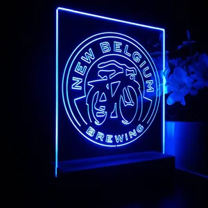 New Belgium Brewing Fat Tire Logo LED Desk Light