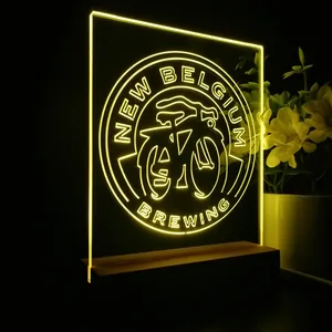 New Belgium Brewing Fat Tire Logo LED Desk Light
