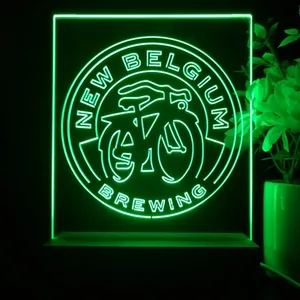 New Belgium Brewing Fat Tire Logo LED Desk Light