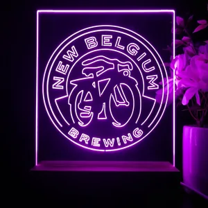 New Belgium Brewing Fat Tire Logo LED Desk Light