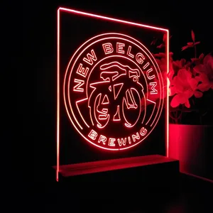 New Belgium Brewing Fat Tire Logo LED Desk Light