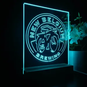 New Belgium Brewing Fat Tire Logo LED Desk Light