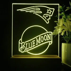 New England Patriots Blue Moon LED Desk Light