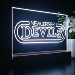 New Jersey Devils Banner LED Desk Light