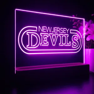 New Jersey Devils Banner LED Desk Light