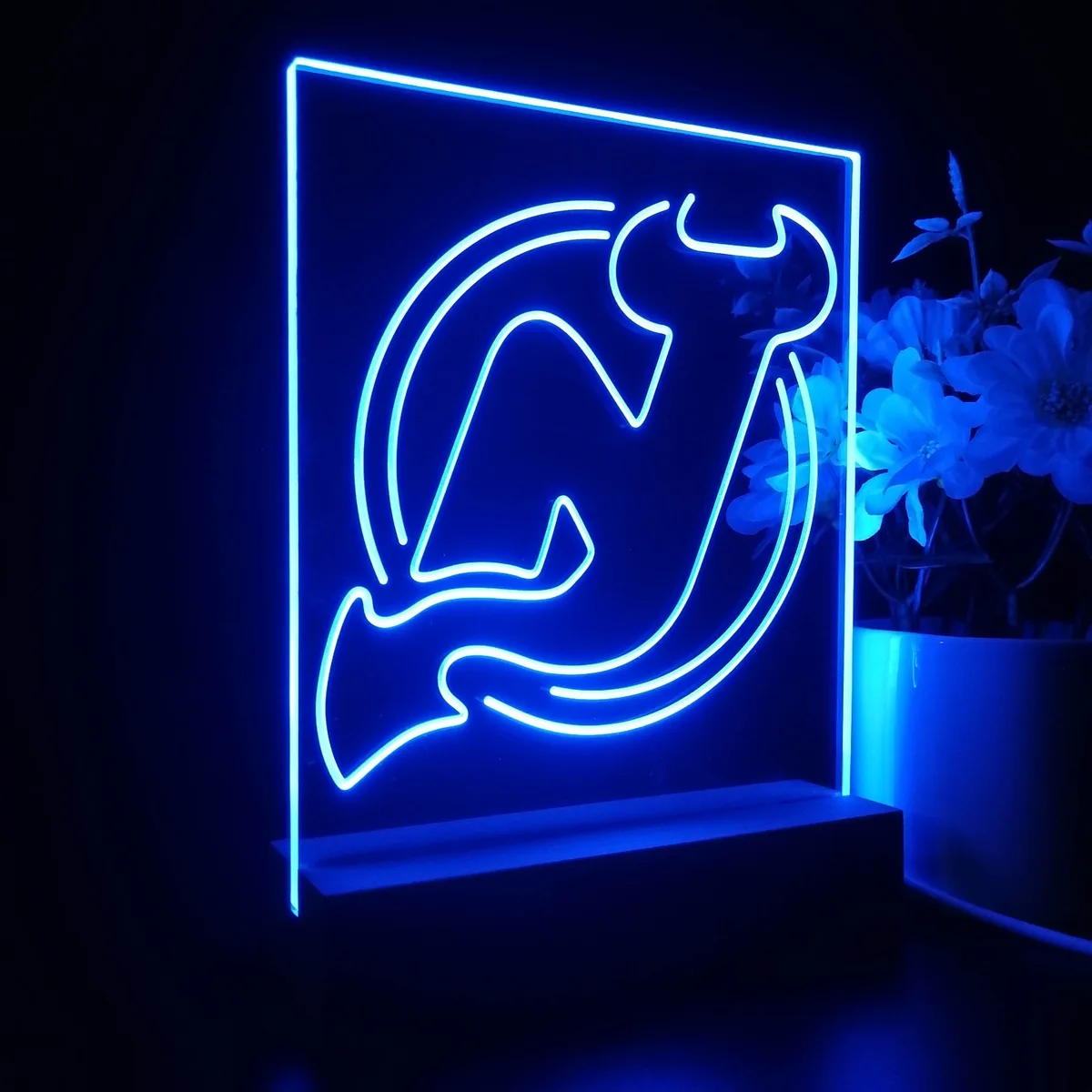 New Jersey Devils Logo 1 LED Desk Light - Legacy Edition