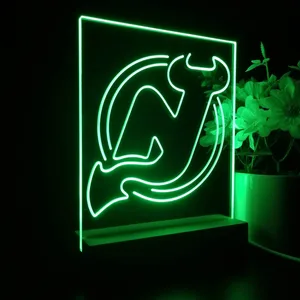 New Jersey Devils Logo 1 LED Desk Light - Legacy Edition