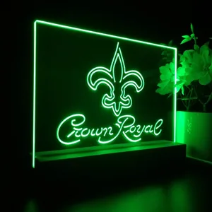 New Orleans Saints Crown Royal LED Desk Light