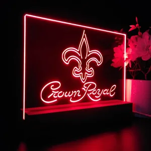 New Orleans Saints Crown Royal LED Desk Light