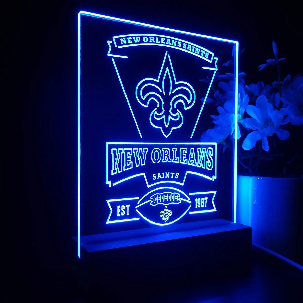 New Orleans Saints EST 1967 LED Desk Light