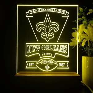 New Orleans Saints EST 1967 LED Desk Light