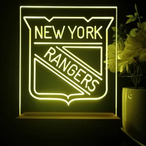 New York Rangers Logo LED Desk Light