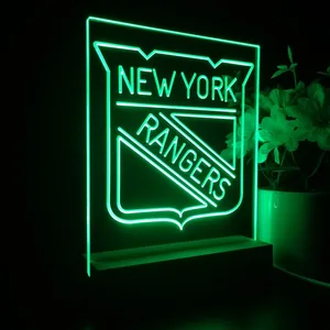 New York Rangers Logo LED Desk Light