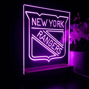 New York Rangers Logo LED Desk Light