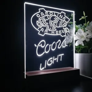 North Carolina Tar Heels Coors Light LED Desk Light