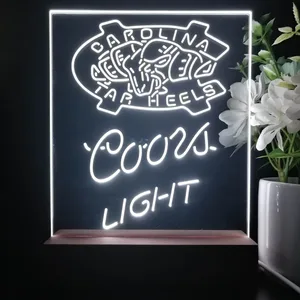 North Carolina Tar Heels Coors Light LED Desk Light