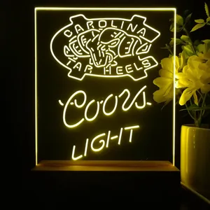 North Carolina Tar Heels Coors Light LED Desk Light