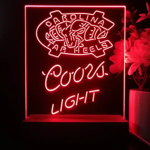 North Carolina Tar Heels Coors Light LED Desk Light