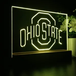 Ohio State Buckeyes Logo 1 LED Desk Light