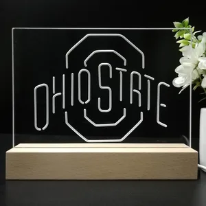 Ohio State Buckeyes Logo 1 LED Desk Light
