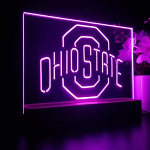Ohio State Buckeyes Logo 1 LED Desk Light