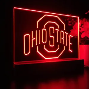 Ohio State Buckeyes Logo 1 LED Desk Light