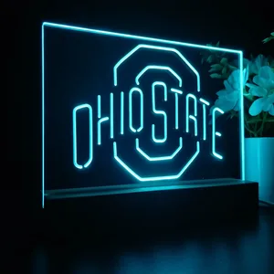 Ohio State Buckeyes Logo 1 LED Desk Light