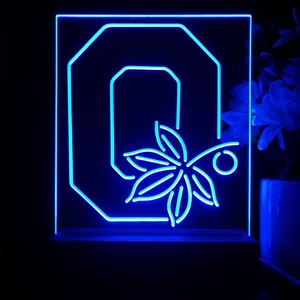 Ohio State Buckeyes Logo 2 LED Desk Light