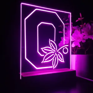 Ohio State Buckeyes Logo 2 LED Desk Light
