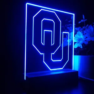 Oklahoma Sooners Logo LED Desk Light
