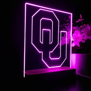 Oklahoma Sooners Logo LED Desk Light