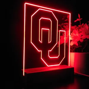 Oklahoma Sooners Logo LED Desk Light