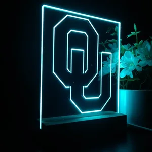 Oklahoma Sooners Logo LED Desk Light