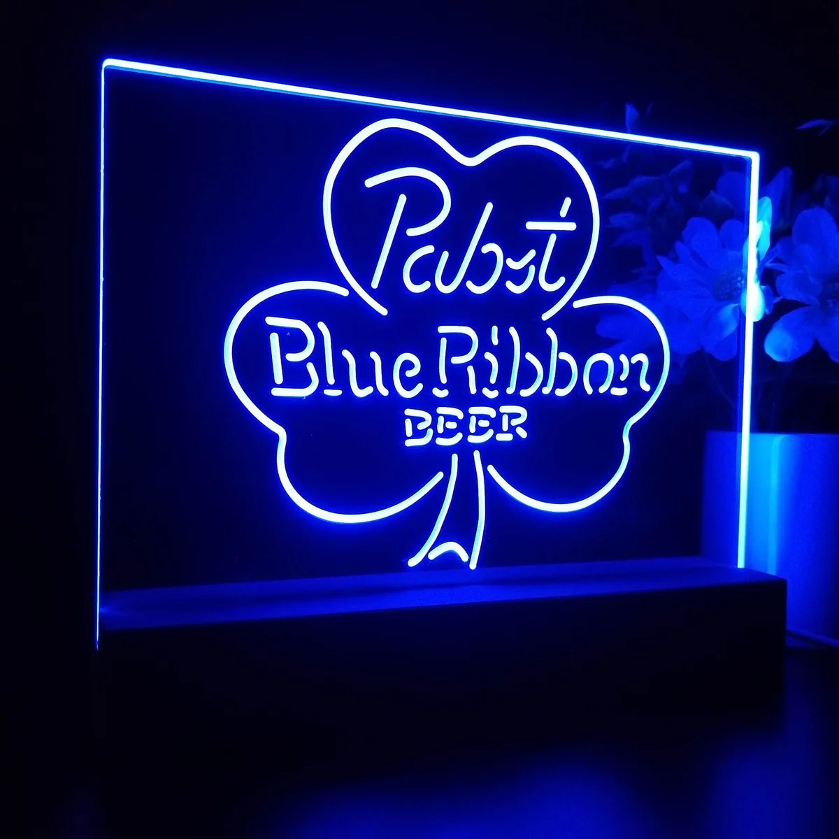 Pabst Blue Ribbon Clover LED Desk Light