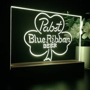Pabst Blue Ribbon Clover LED Desk Light