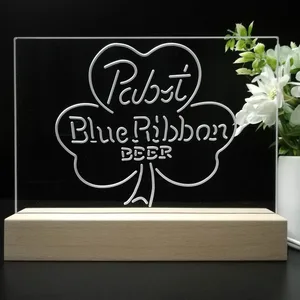 Pabst Blue Ribbon Clover LED Desk Light
