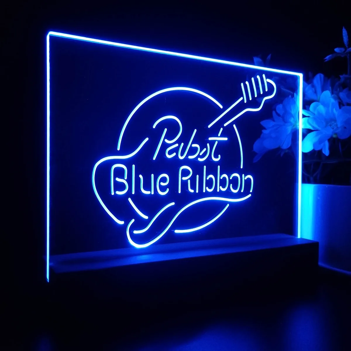 Pabst Blue Ribbon Guitar 2 LED Desk Light