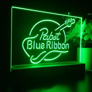 Pabst Blue Ribbon Guitar LED Desk Light