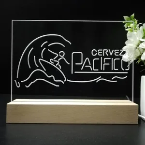 Pacifico Surfer and Waves LED Desk Light